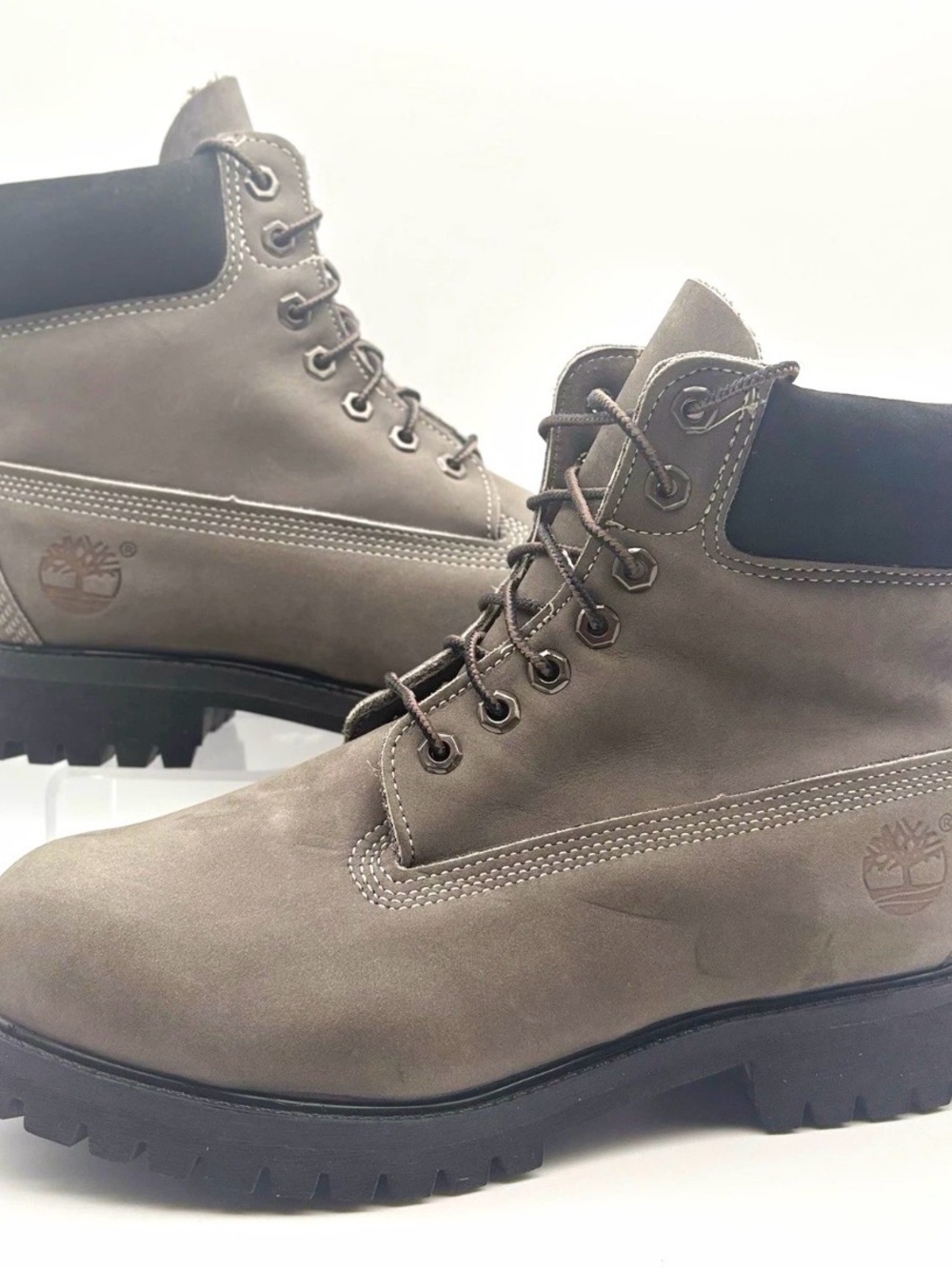 Timberland Men's Taupe Nubuck Lace-Up Work Boots
